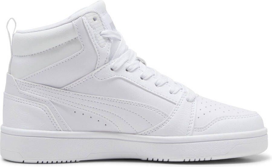 PUMA Rebound V6 Mid Jr Unisex Sneakers White-Cool Light Gray