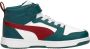 Puma Rebound v6 Mid sneakers groen ecru rood Imitatieleer 35 - Thumbnail 2