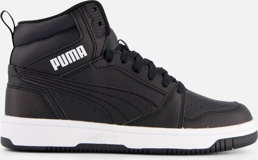 Puma Rebound V6 Mid sneaker zwart wit Jongens Meisjes Imitatieleer 36 Sneakers