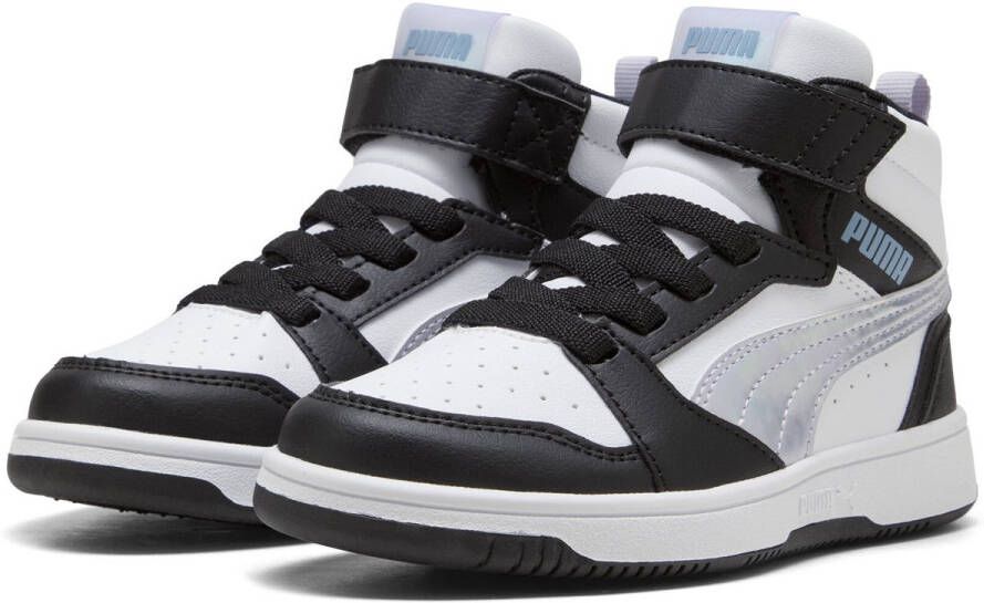 PUMA Rebound V6 Mid Space Belle AC+ PS Meisjes Sneakers Black-Lilac Crush- White
