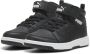 Puma Rebound V6 Mid sneaker zwart wit Jongens Meisjes Imitatieleer 36 Sneakers - Thumbnail 1