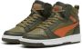 PUMA Rebound V6 Mid WTR Jr Unisex Sneakers Dark Olive-Maple Syrup- Olive - Thumbnail 2