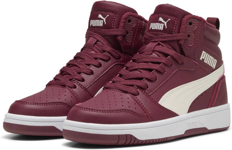 PUMA Rebound V6 Mid WTR Jr Unisex Sneakers Team Regal Red-Warm White- White