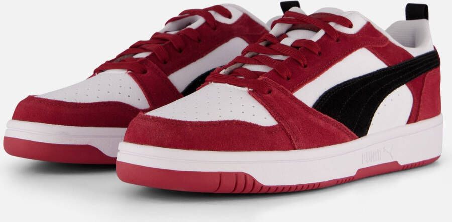 PUMA Rebound v6 Sneakers wit Imitatieleer