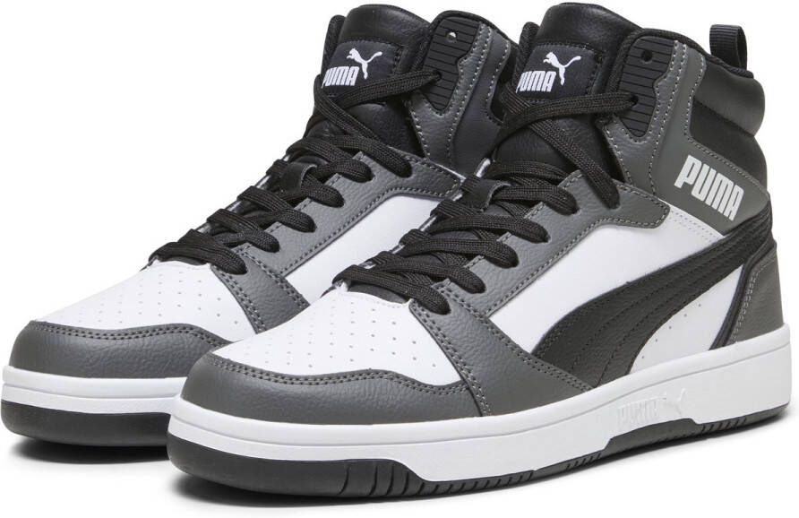 PUMA Rebound v6 Unisex Sneakers White- Black-Shadow Gray