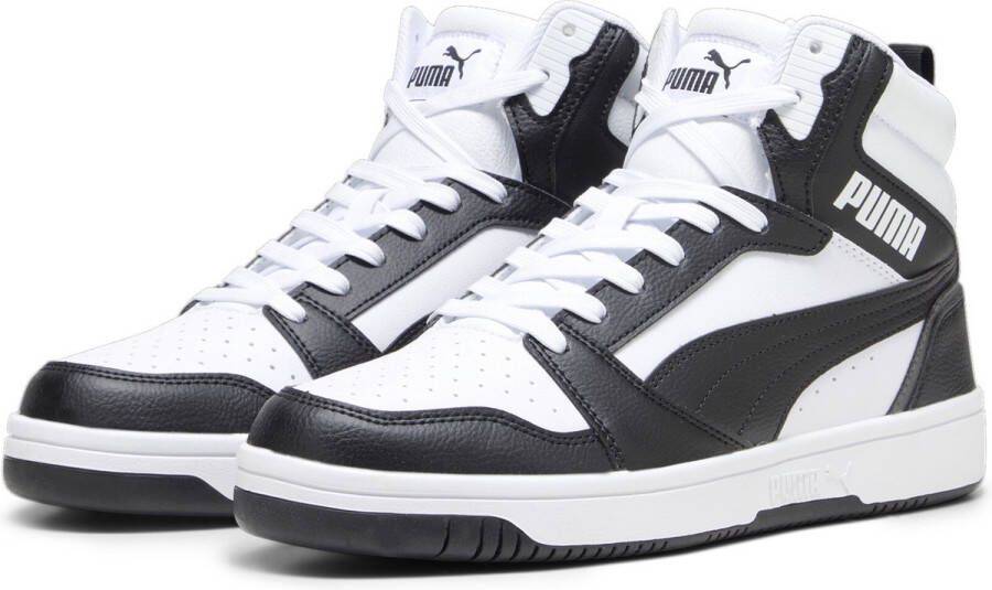PUMA Rebound v6 Unisex Sneakers White- Black-Shadow Gray- White
