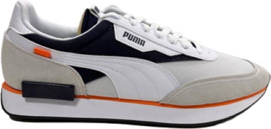 PUMA Rider Core Sneakers Mannen Wit Blauw Oranje