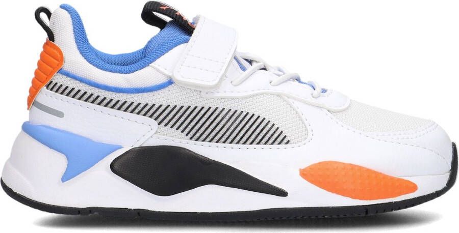 Puma RS-X sneakers wit lichtblauw oranje Jongens Meisjes Mesh Meerkleurig 23