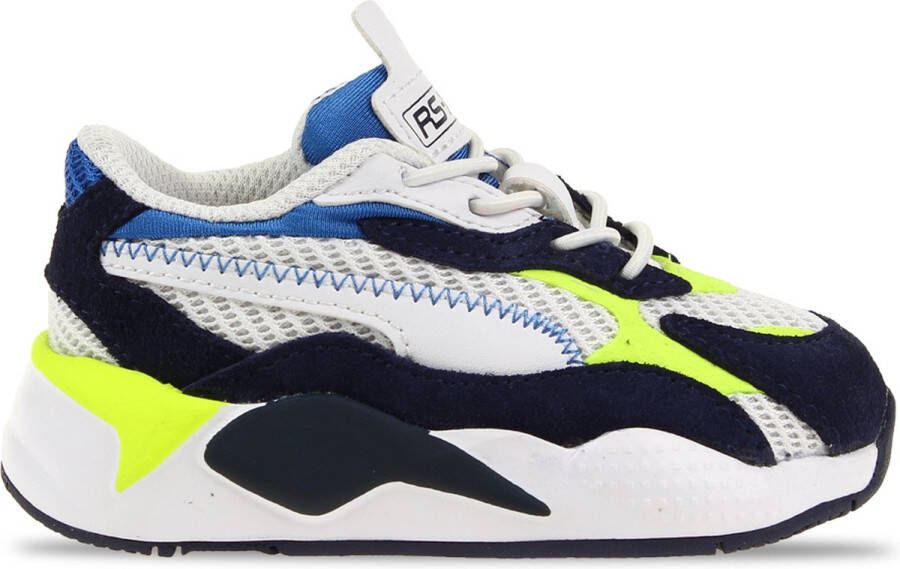 Puma RS-XÂ³ Twill Airmesh Wit Blauw Peuters