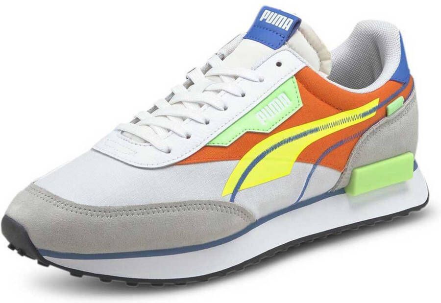 PUMA SELECT Future Rider Twofold SD Pop Sneakers Heren Puma White Yellow Alert Carrot