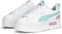 Puma Mayze Lth Fashion sneakers Schoenen white mint lilac chiffon maat: 36 beschikbare maaten:36 - Thumbnail 1