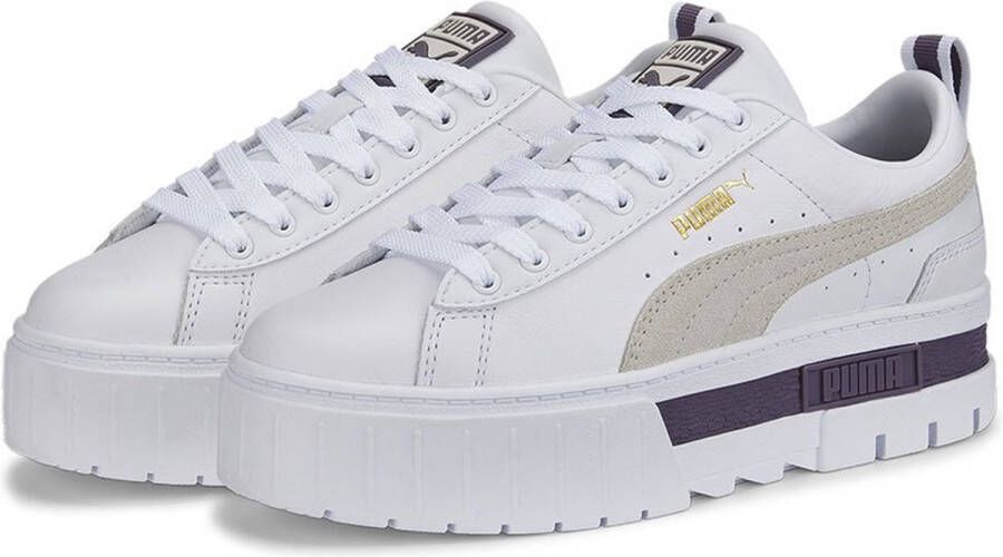 PUMA SELECT Mayze Leather Sneakers Dames Puma White Pristine