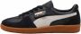 Puma Palermo Lth Black Feather Gray Gum Zwart Leer Lage sneakers Unisex - Thumbnail 2