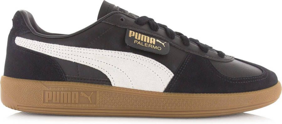 Puma Palermo Lth Black Feather Gray Gum Zwart Leer Lage sneakers Unisex - Foto 5