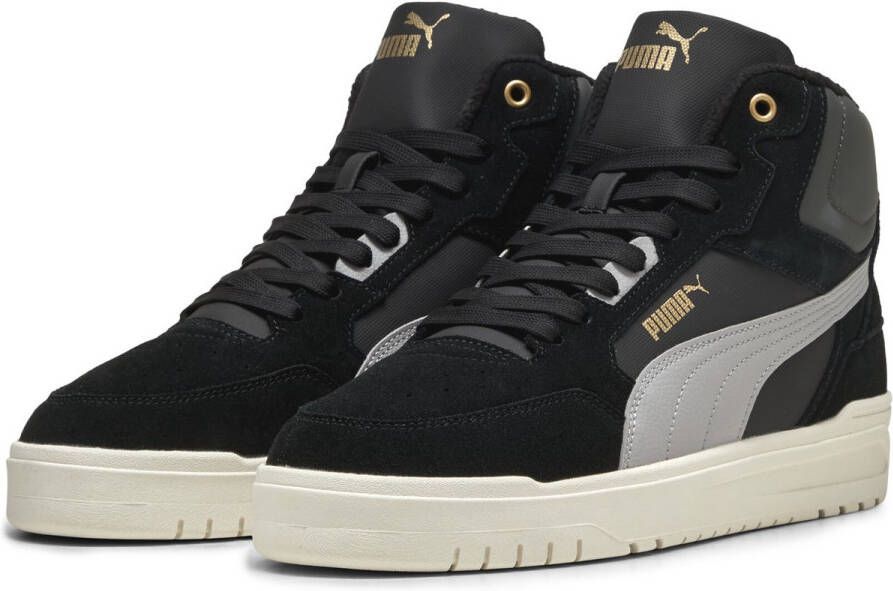 PUMA Shuffle Downtown Mid WTR Unisex Sneakers Black-Gray Echo- Gold