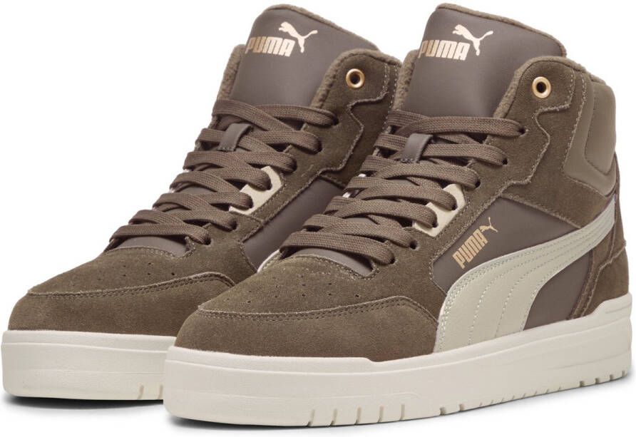 PUMA Shuffle Downtown Mid WTR Unisex Sneakers Flat Bronze-Desert Dust- Gold