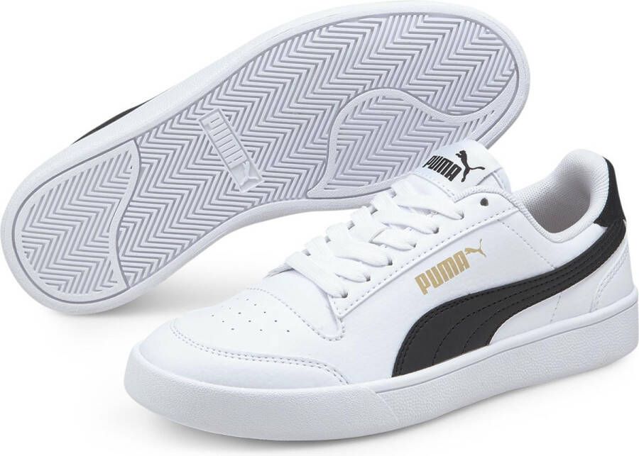 PUMA Shuffle Jr Unisex Sneakers White- Black- Team Gold - Foto 2