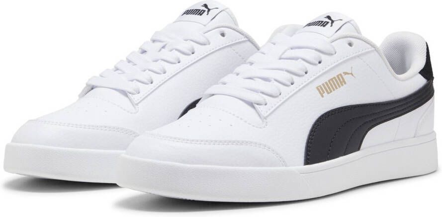 PUMA Shuffle Unisex Sneakers White- Black- Team Gold