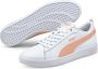 PUMA Smash v2 L Dames Sneakers White-Apricot Blush- Black - Thumbnail 1