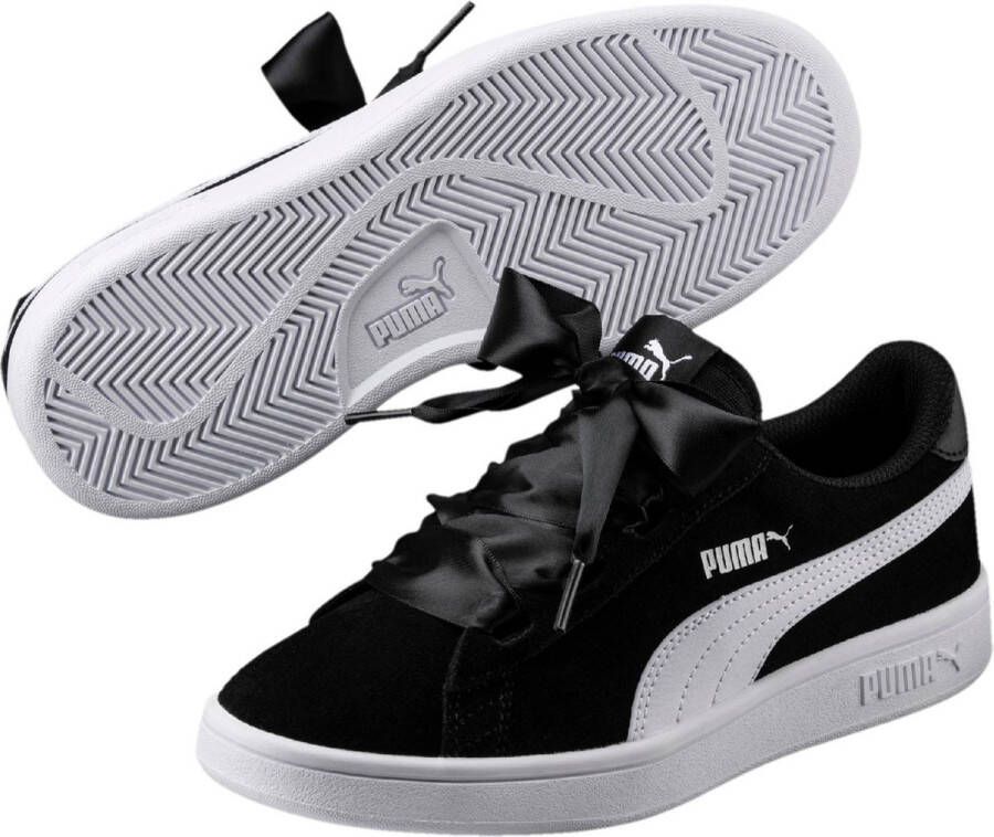 PUMA Smash v2 Ribbon AC PS Sneakers Kids Black-White