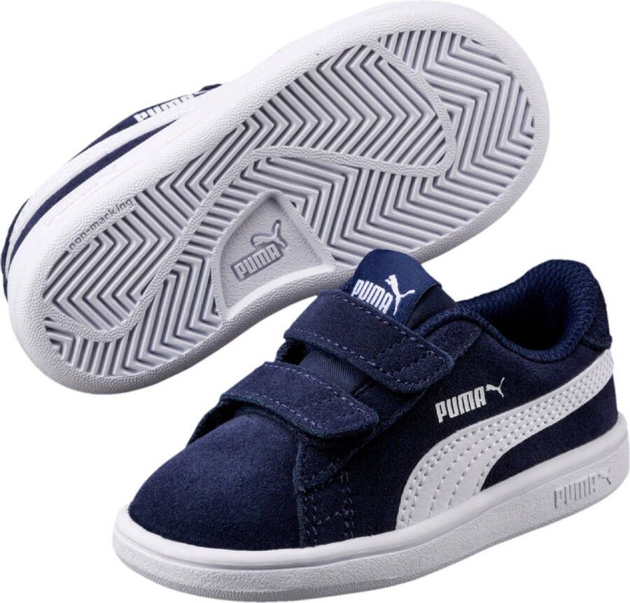 PUMA Smash v2 SD V Inf Kinderen Sneakers Peacoat- White