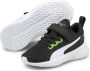Puma Flyer Runner V Inf sneakers zwart groen wit Mesh Meerkleurig 26 - Thumbnail 2