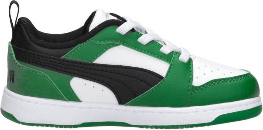 Puma Rebound V6 Lo sneakers wit zwart groen Leer Meerkleurig 26 - Foto 7