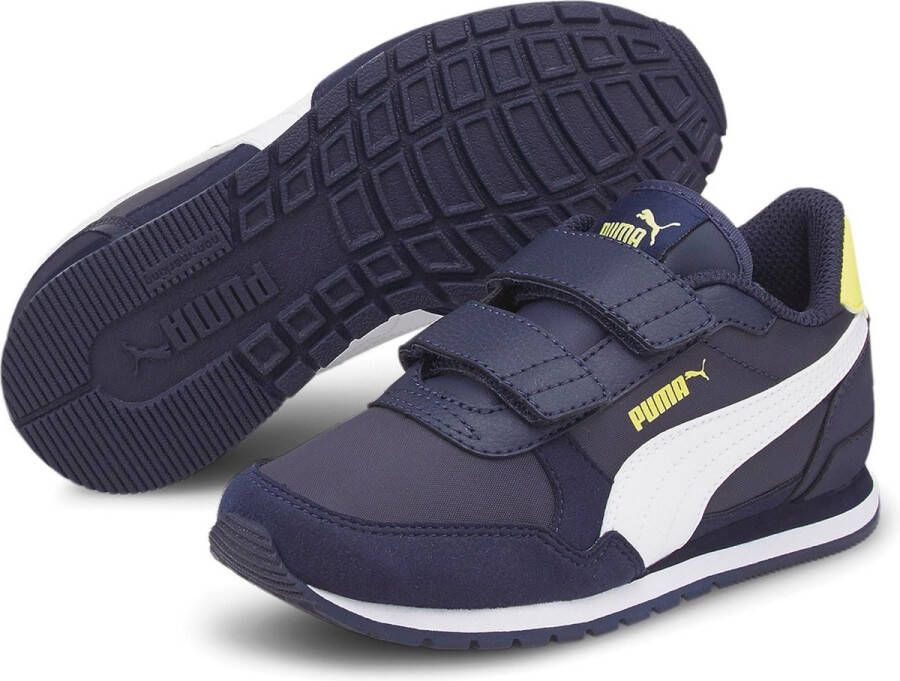 Puma ST Runner sneakers donkerblauw geel wit Imitatieleer 28 - Foto 1