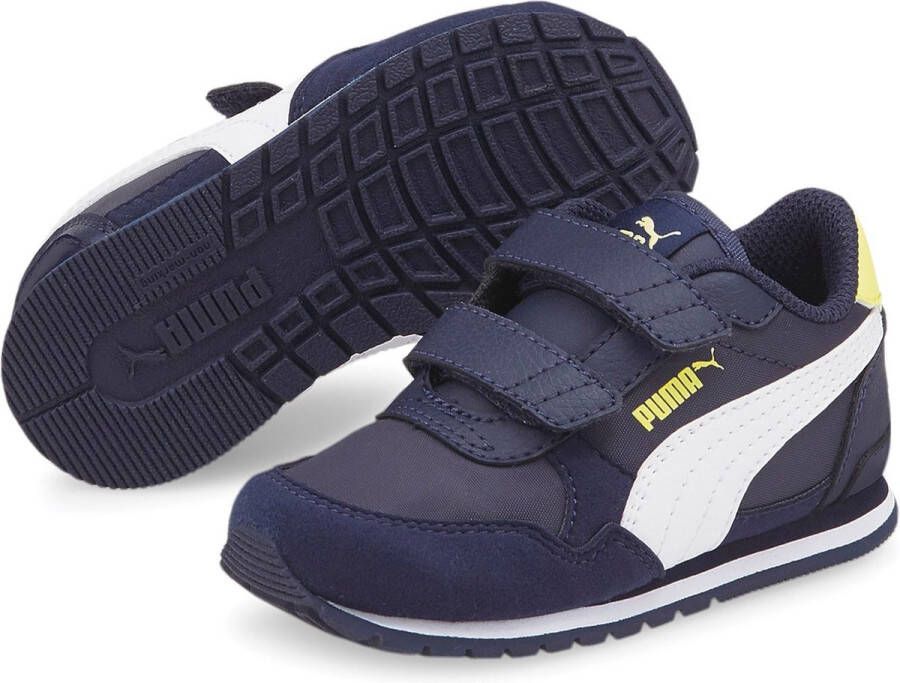 Puma ST Runner sneakers donkerblauw geel wit Imitatieleer 22