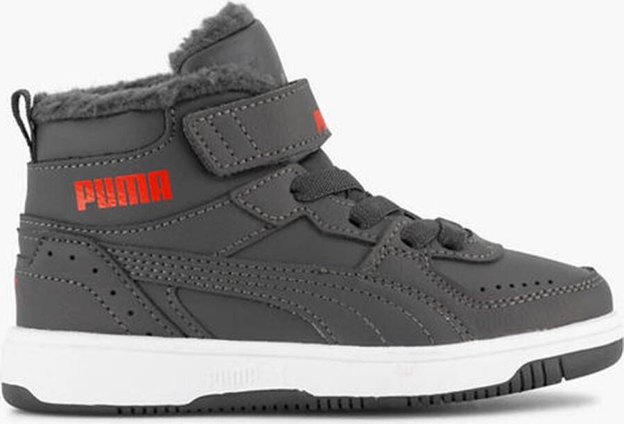 Puma rebound joy fur mid sneakers grijs kinderen