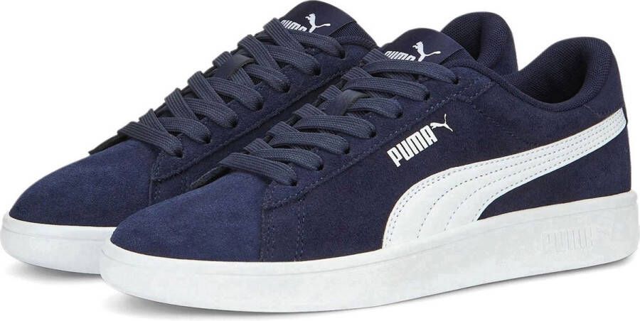 Puma Smash 3.0 SD suède sneakers donkerblauw wit
