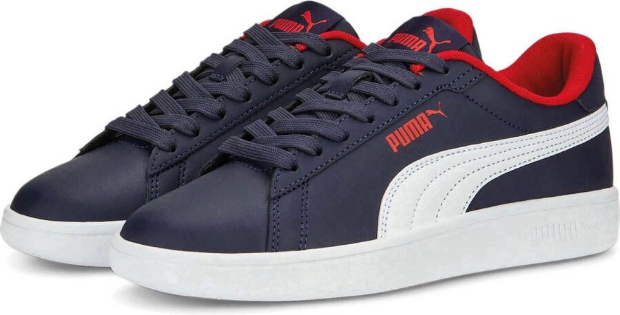 Puma Smash 3.0 sneakers donkerblauw wit rood