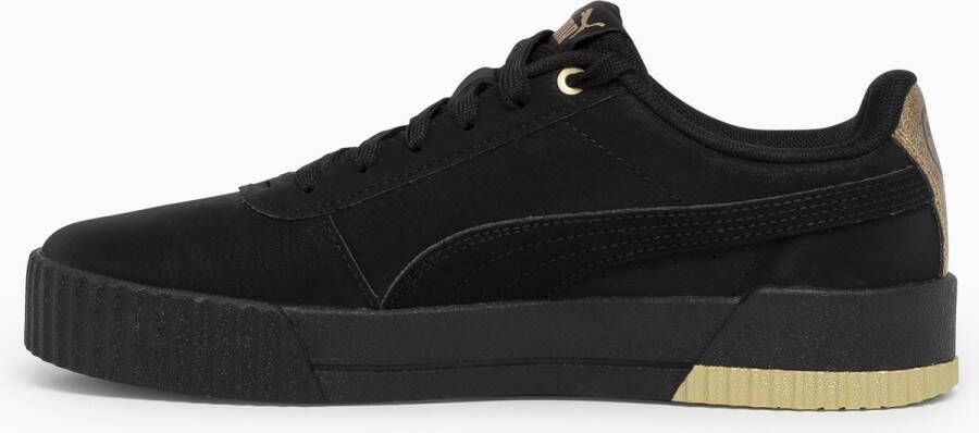 PUMA Carina Raw Metallics Dames Sneakers Black Gold
