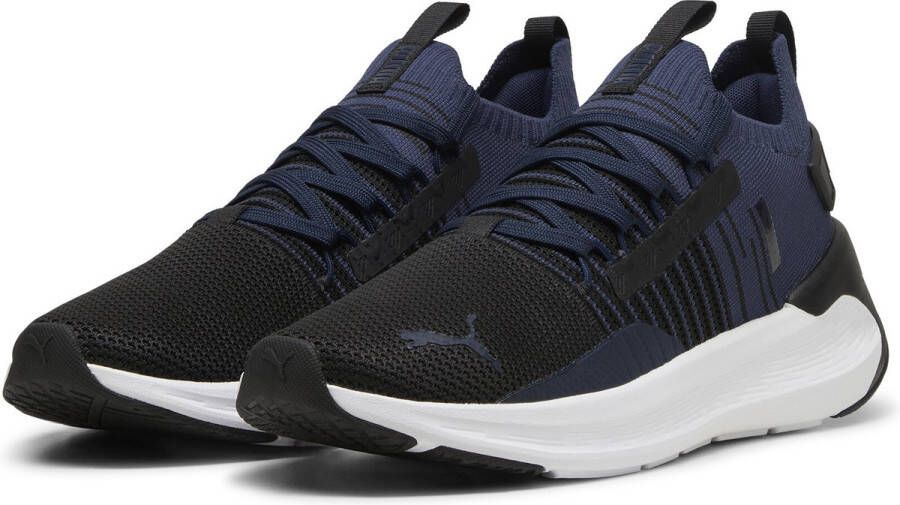 PUMA Softride Symmetry Fuzion Unisex Sportschoenen Black-Club Navy- White