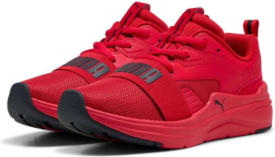 PUMA SOFTRIDE Wired 2 JR kinder sportschoenen unisex 401505 03 rood zwart