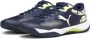 Puma Solarcourt RCT tennisschoenen donkerblauw geel - Thumbnail 2