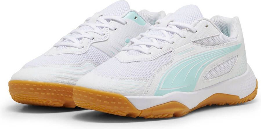 PUMA Solarflash III Jr Unisex Sportschoenen White-Electric Peppermint