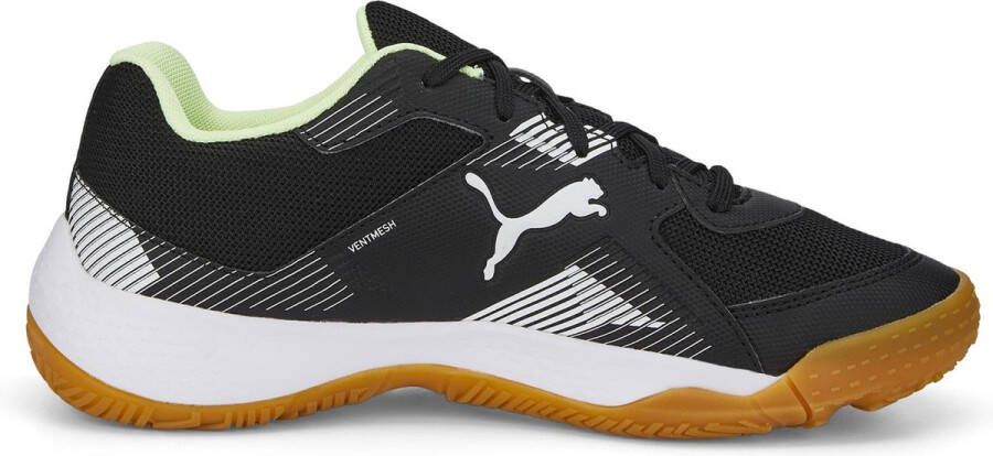 Puma solarflash ii indoorschoenen zwart wit kinderen