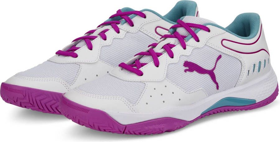 PUMA Solar Smash Sportschoenen Padel Smashcourt White Purple