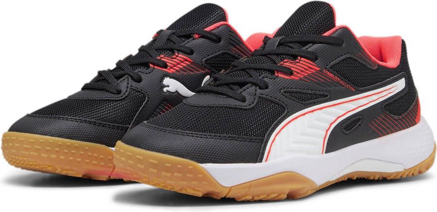 PUMA Soloarflash JR II unisex kindersneaker indoorschoenen zwart rood