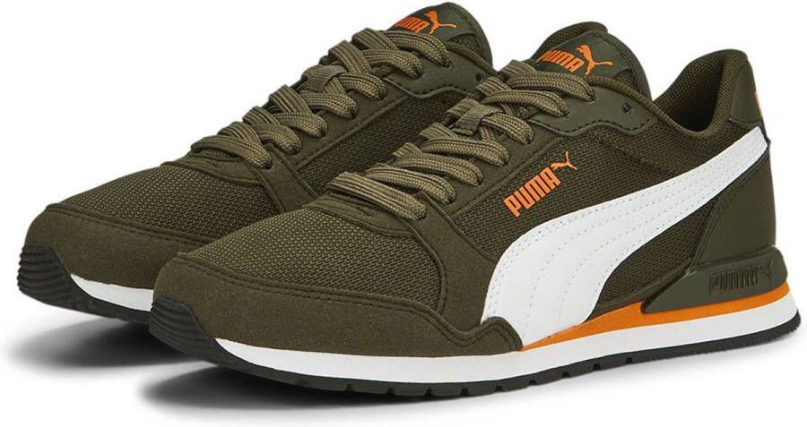 PUMA St Runner V3 Mesh Junior Hardloopschoenen Dark Olive Kinderen