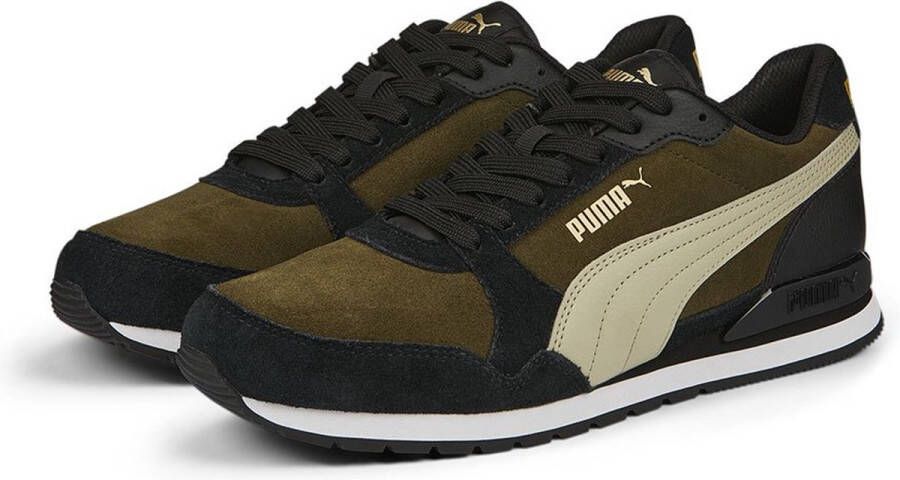 PUMA ST Runner V3 SD Sneakers Black Pebble Gray Deep Olive Heren