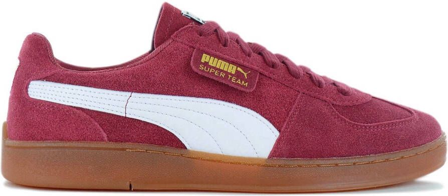Puma Super Team sneaker van suède met leren details
