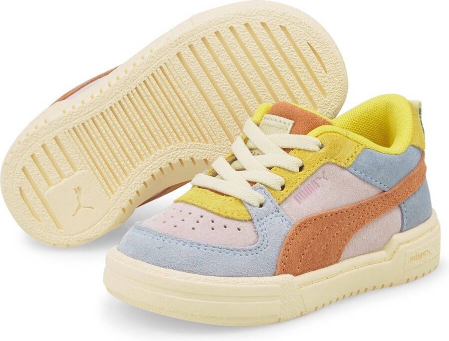 Puma Tinycottons sneakers meisjes geel roze oranje