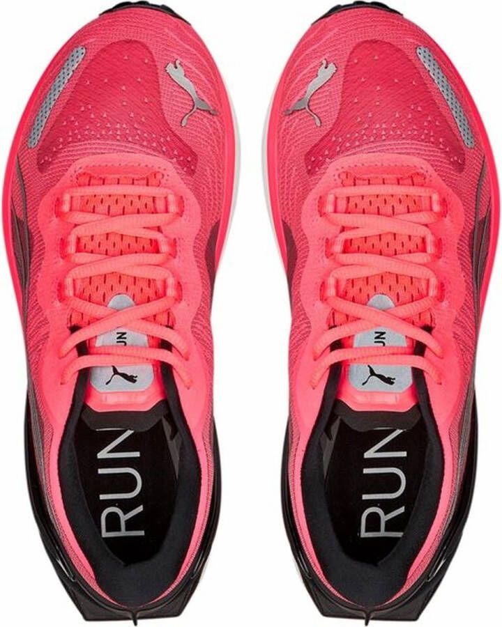 PUMA XX Nitro Hardloopschoenen Sunset Glow Black Metallic Silver Dames