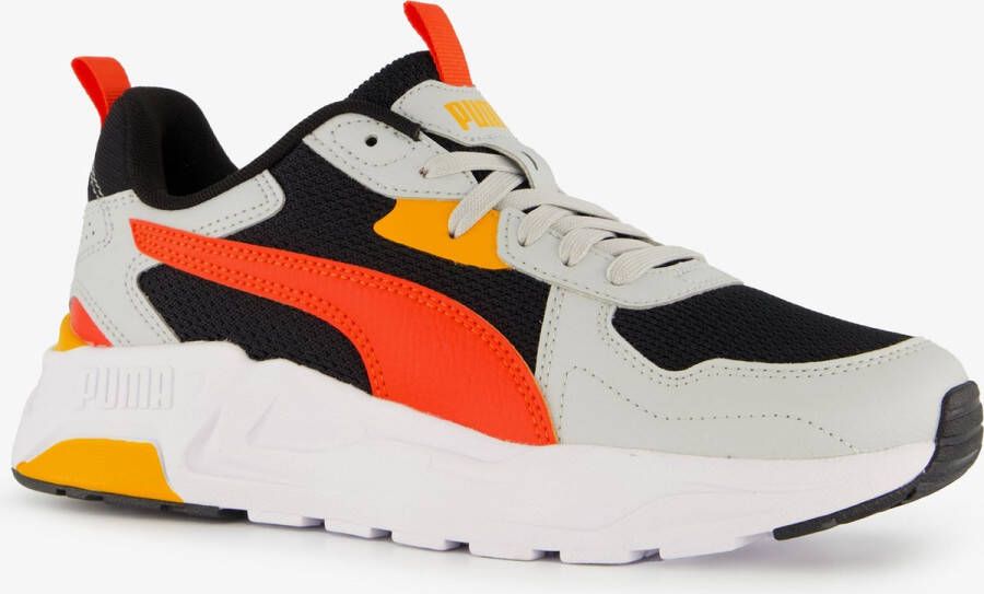 PUMA Trinity Lite Jr Unisex Sneakers Black-Redmazing-Cool Light Gray-Tangerine