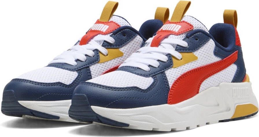 PUMA Trinity Lite Jr Unisex Sneakers White-Fierce Red-Persian Blue