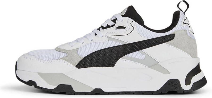 Puma Trinity Mesh Sneakers Witte sportieve herensneakers met lage profiel Grijs Heren