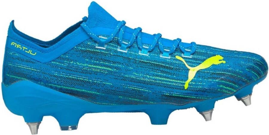 PUMA Ultra 1.2 Ijzeren-Nop Voetbalschoenen (MxSG) Blauw Geel