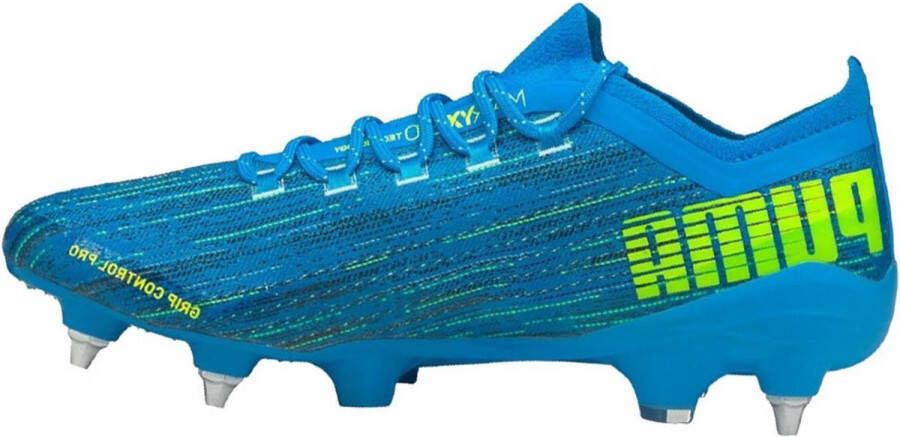 PUMA Ultra 1.2 Ijzeren-Nop Voetbalschoenen (MxSG) Blauw Geel